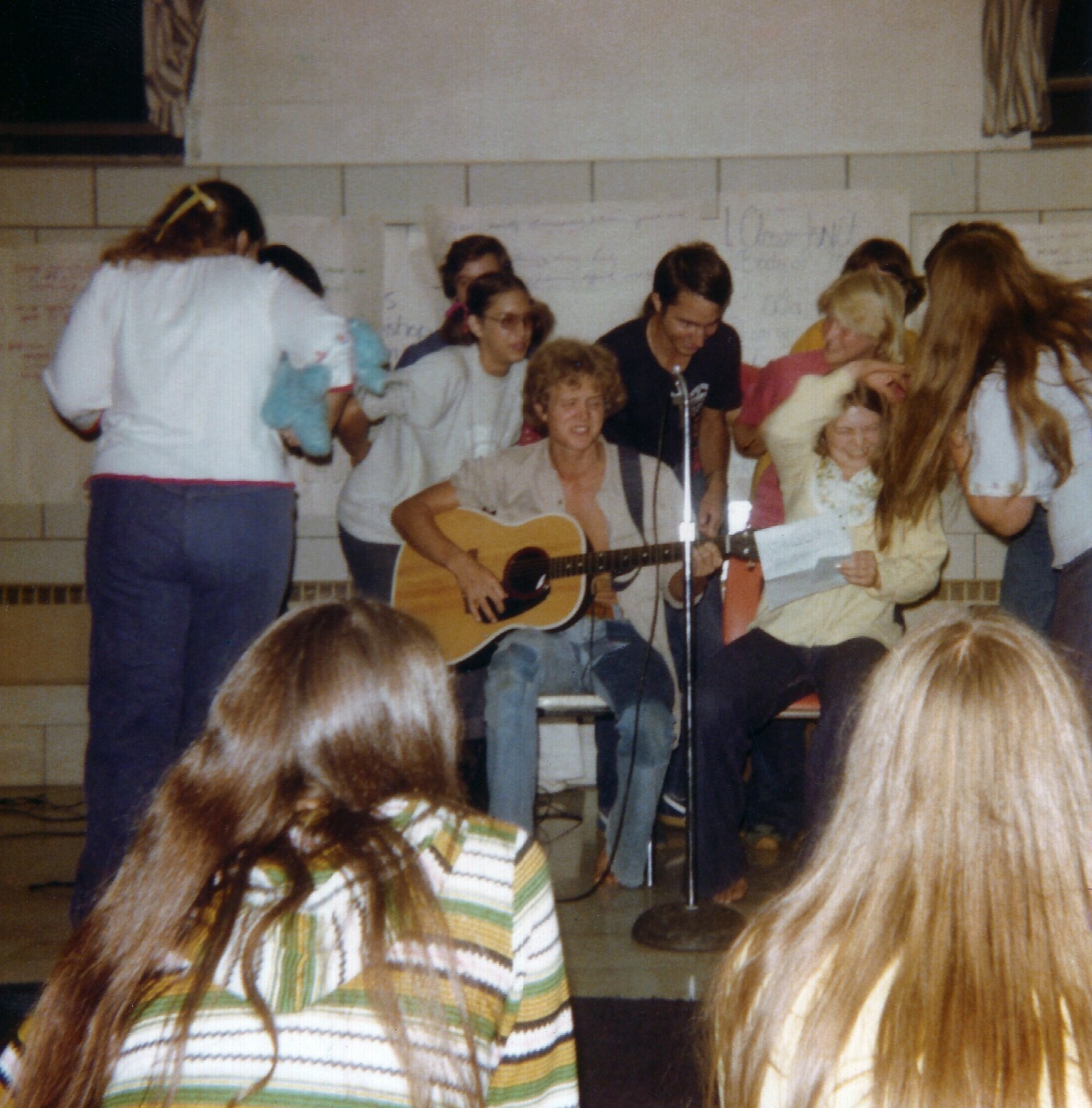 Scag & Judy signing "Fly" song with Batesville group
